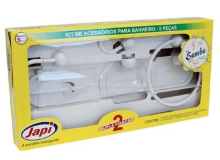 KIT ACESS. P/BANH 5PÇS SAMBA BRANCO - COD.JKSB